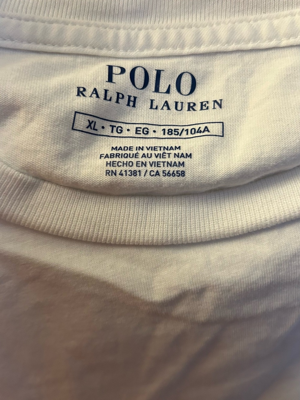 Polo by Ralph Lauren White Long-Sleeve Crewneck Shirt with Navy Pony - Picture 3 of 4